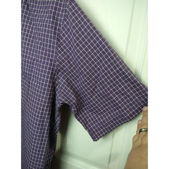 L.L. Bean Men's Purple White Shirt Sleeve Button Up Shirt. Size MT - Picture 9 of 11